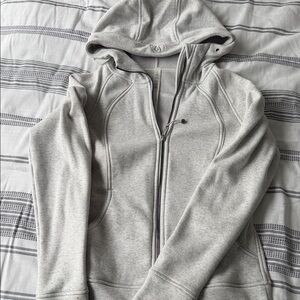 lululemon athletica Light Gray Zip-Up Sweater